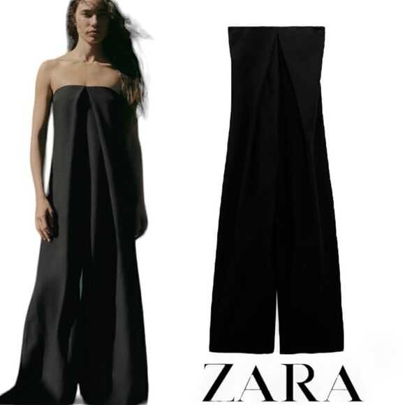 Zara Pants - ZARA | Black | LINEN BLEND JUMPSUIT